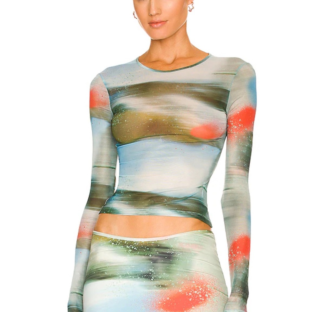 Miaou power mesh long sleeve tee